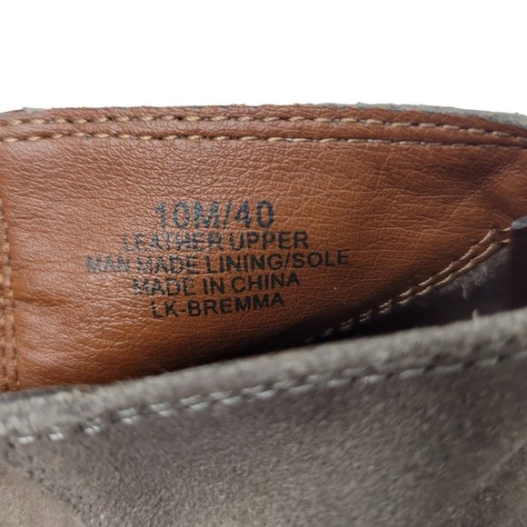 Lucky Brand Bremma Suede Leather Ankle Boots Size US 10 EU 40 Back Zip Taupe - Picture 11 of 11